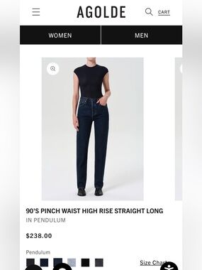 Agolde 90's Pinch Waist (High-Rise Straight Jeans)